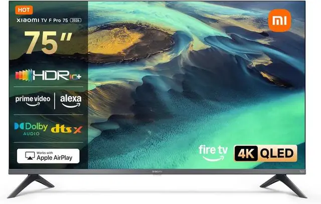 Xiaomi TV F Pro 75 Inch 4K QLED Smart TV with Fire TV and 120Hz Game Boost