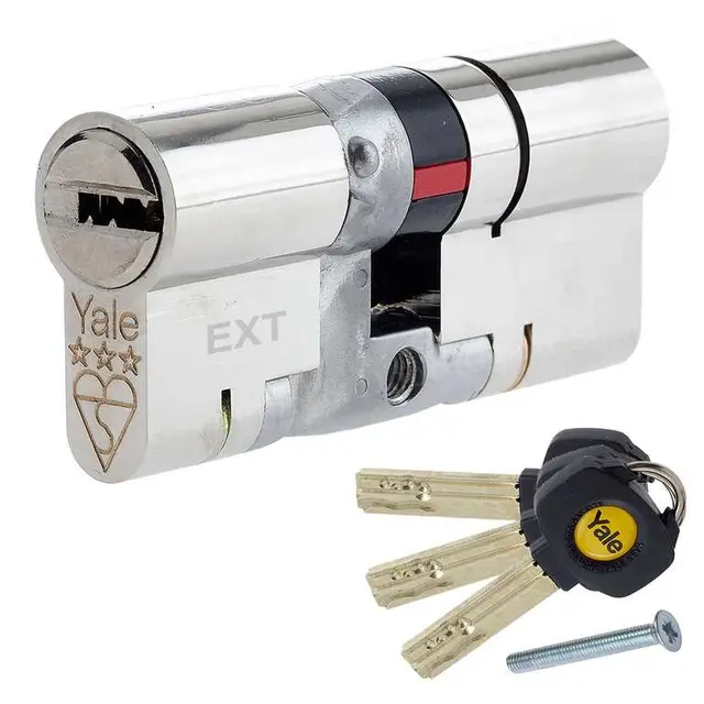 Yale P-YS3-4040N Anti-Snap Euro Double Lock Cylinder 80mm Nickel Finish